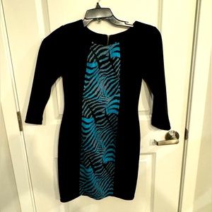 Tracy Reese, Black blue dress, XS
